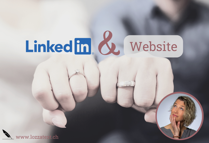 Zwei Fäuste mit Eheringen symbolisieren die starke Wirkung der Verlinkung von LinkedIn mit Website